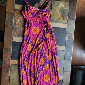 Pink n orange summer long dress